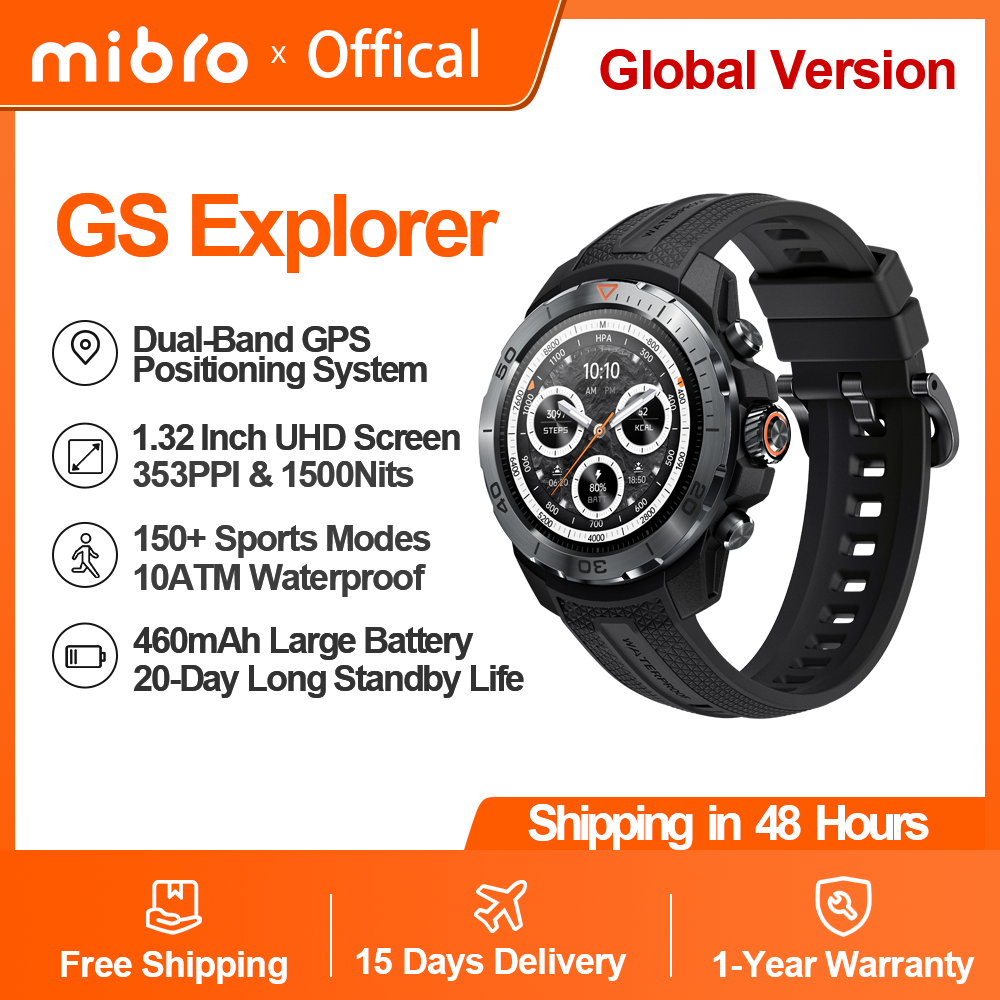 Smartwatch Rugged Watches For Men - Mibro GS Explorer Smartwatch Rugged Military