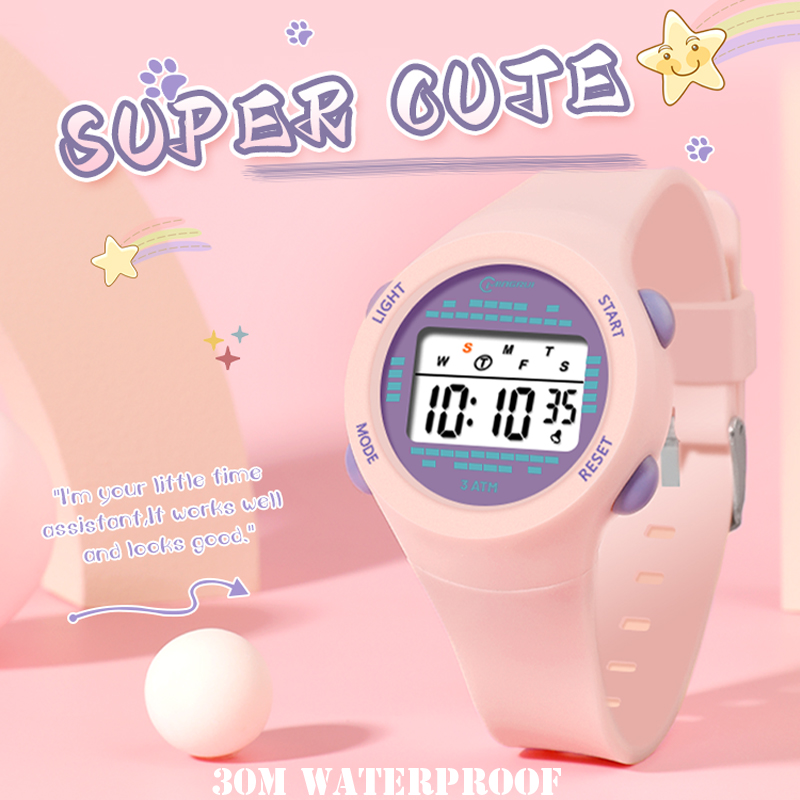 Smartwatch Watches For Kid Boy With Alarm - Children's Electronic Watch Girl Pink Cute