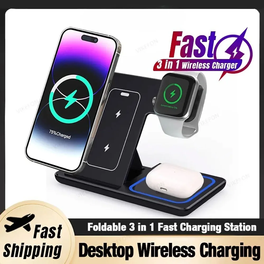 Watch 7 Smartwatch Iphone - GEFENIS 30W 3 In 1 Wireless