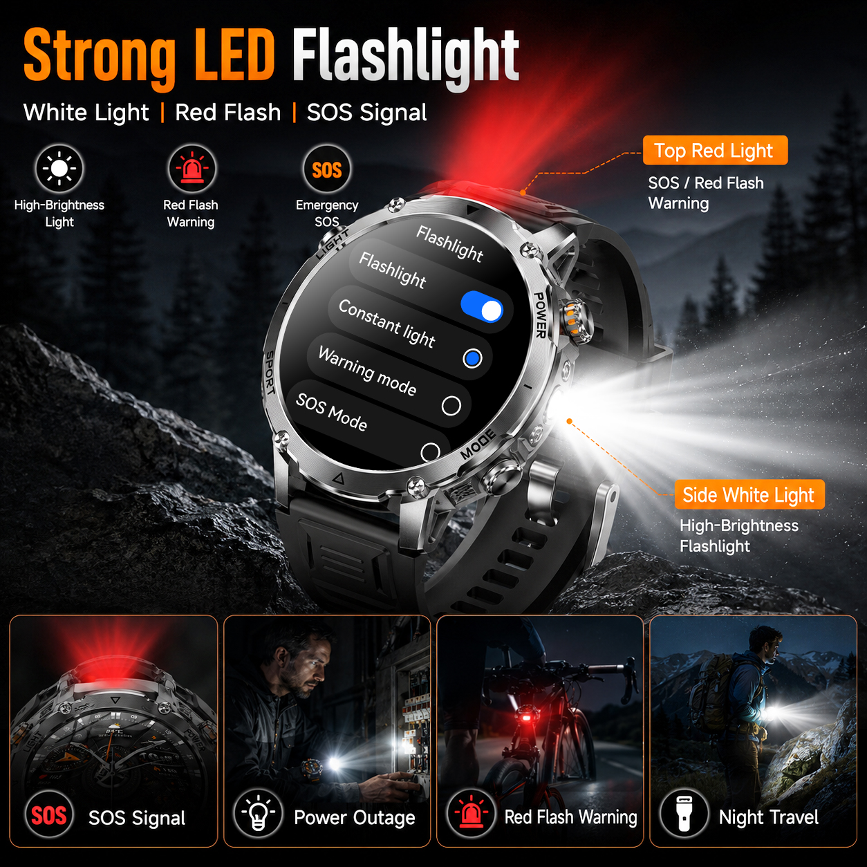 2026 New Rugged Power Smart Wa - Smartwatch Rugged Watches For Men 评论和价格