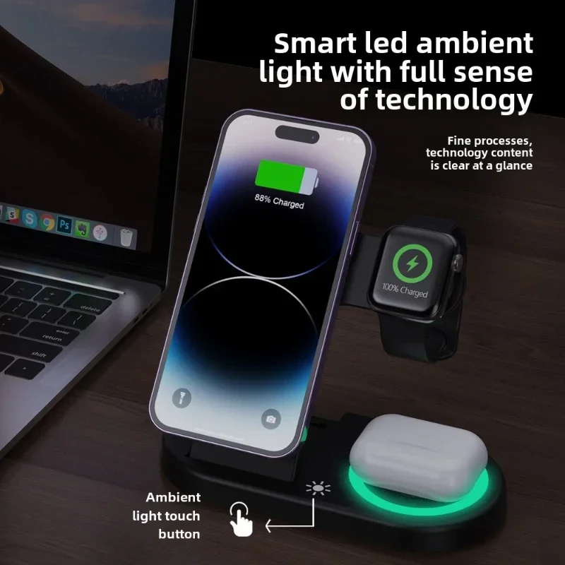 15W Fast Wireless Charger Stan - Watch 7 Smartwatch Iphone 评论和价格