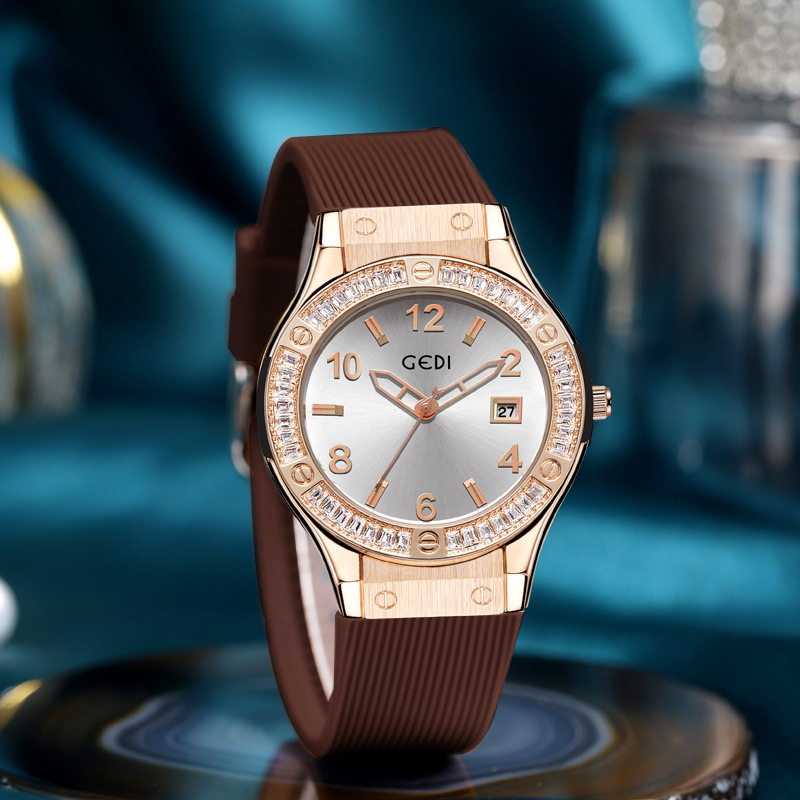 Fashion GEDI Light Luxury Diam - Silicone Sport Band 评论和价格