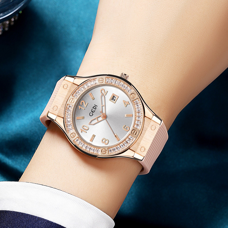 Fashion GEDI Light Luxury Diam - Silicone Sport Band 评论和价格