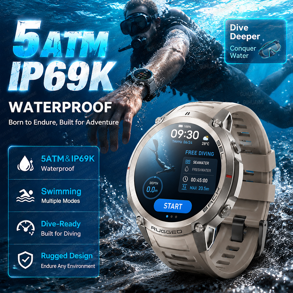 NEW Rugged Military GPS Offlin - Smartwatch Rugged Watches For Men 评论和价格