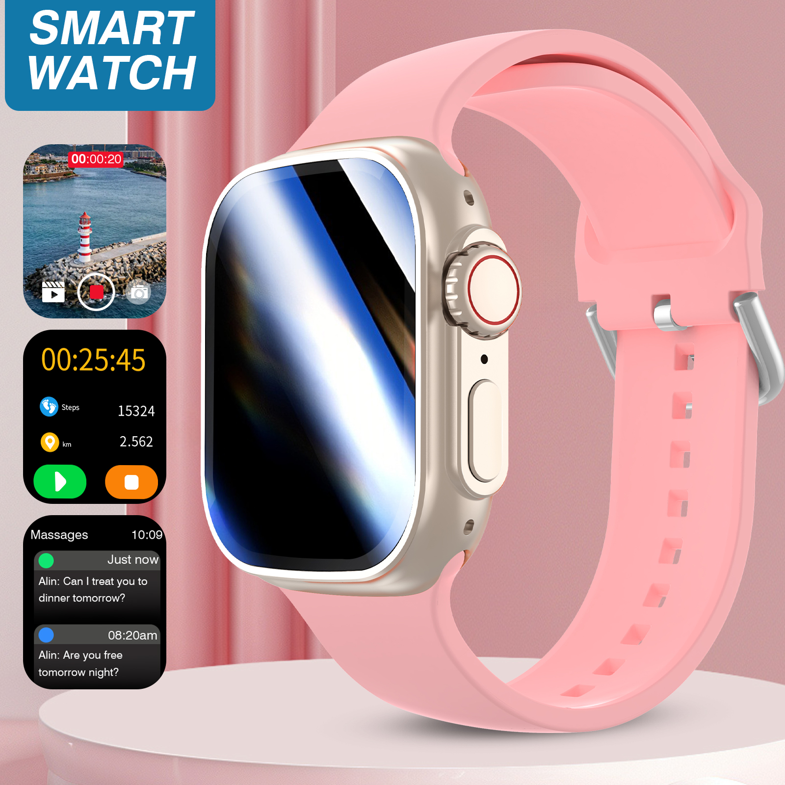 2026 New HD Full-Touch Smart W - Watch 7 Smartwatch Iphone 评论和价格