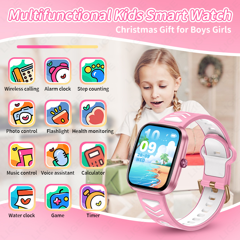 LIGE Children Boys Girls Prese - Smartwatch Watches For Kid Boy With Alarm 评论和价格