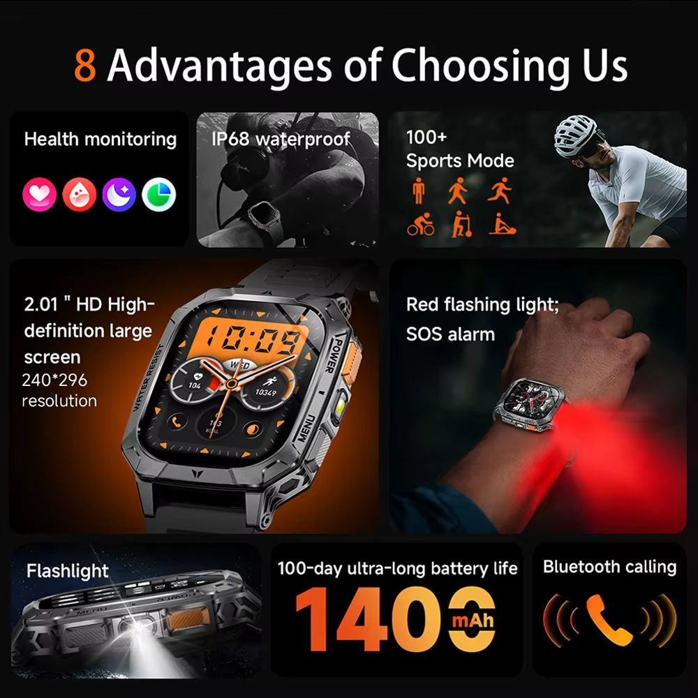 Hot Rugged Outdoor Smart Watch - Smartwatch Rugged Watches For Men 评论和价格