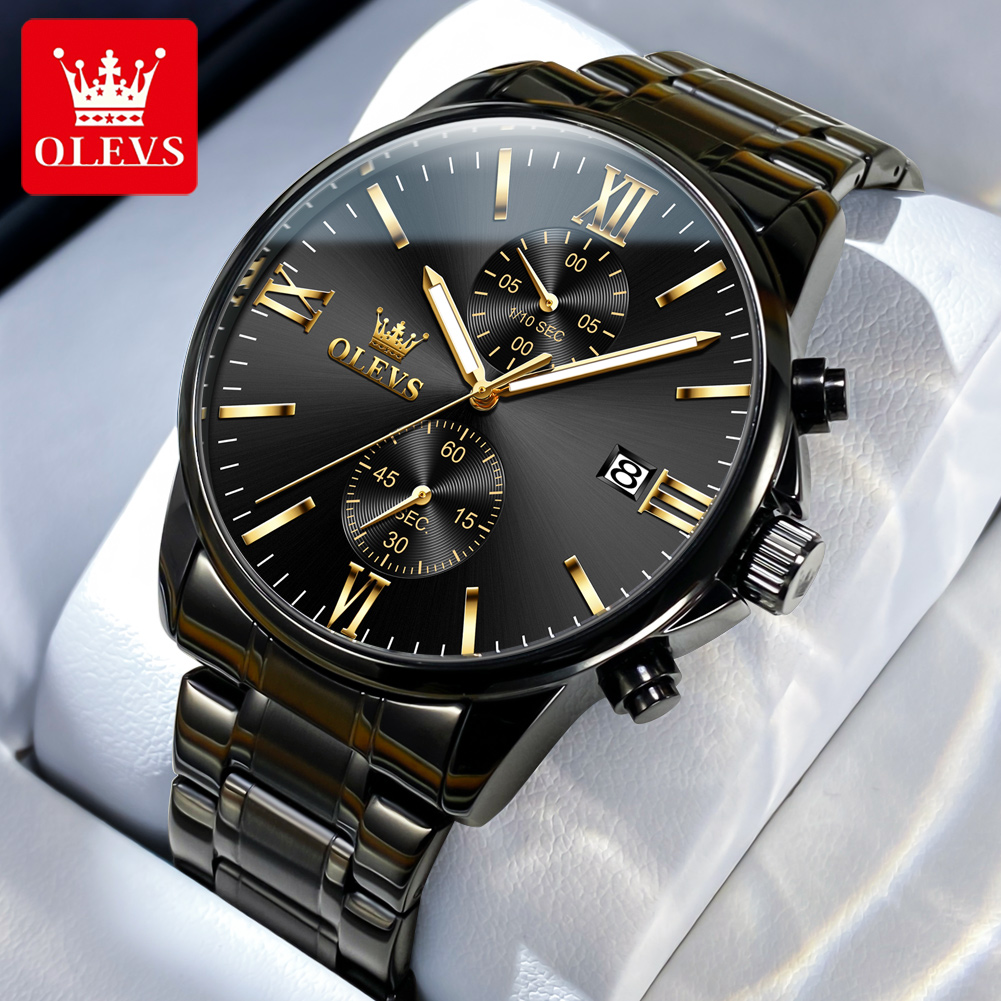 OLEVS 2886 Classic Black Quart - Smartwatch Watches For Men Brands 评论和价格