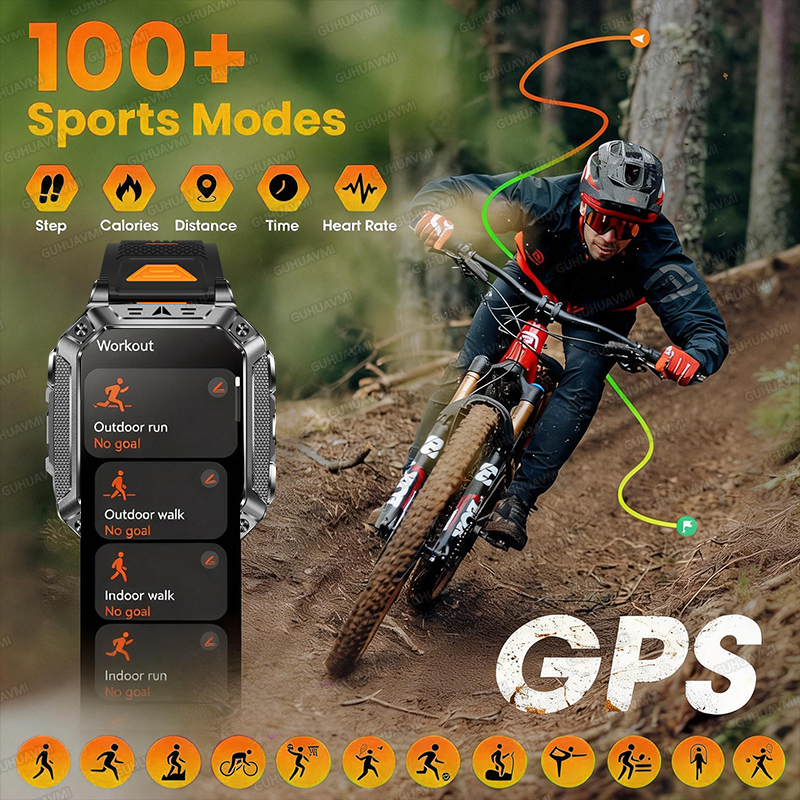 2026 New Military GPS Smart Wa - Smartwatch Rugged Watches For Men 评论和价格
