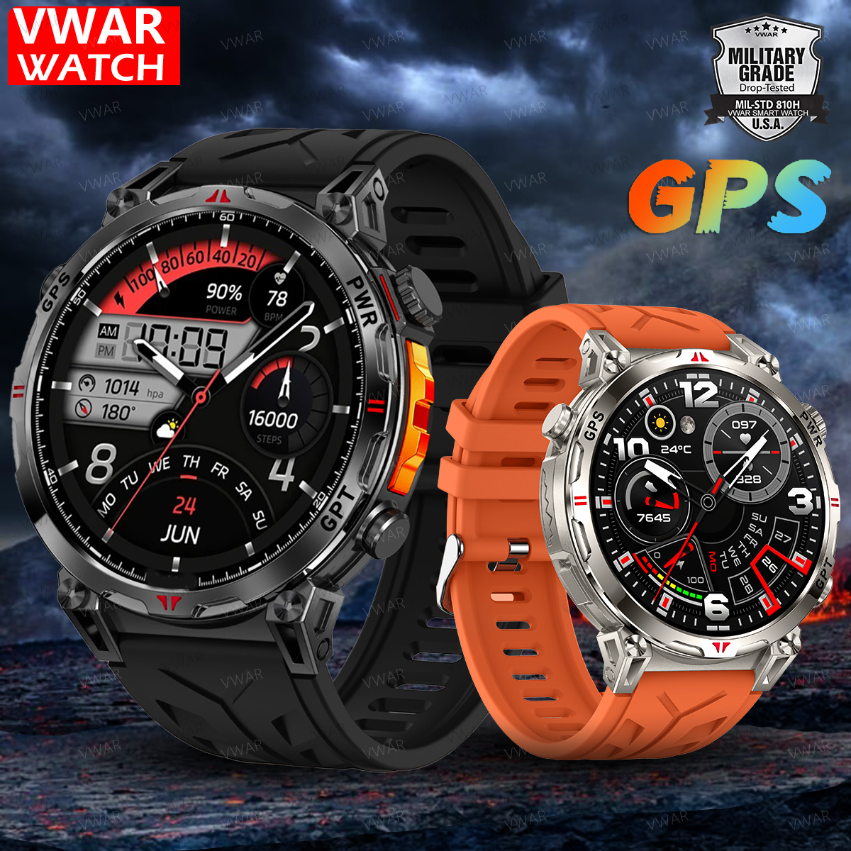 VWAR Oudtoor GPS Smart Watch B - Watch Vs Smartwatch 评论和价格