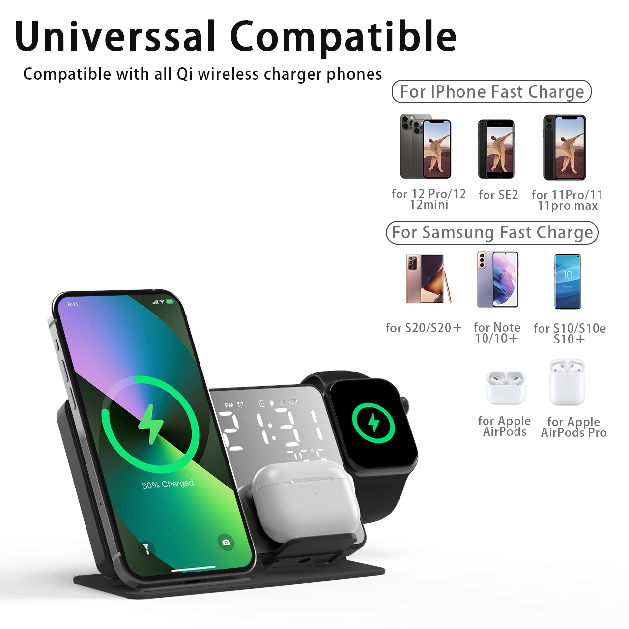 3 in 1 Wireless Charger For iP - Watch 7 Smartwatch Iphone 评论和价格
