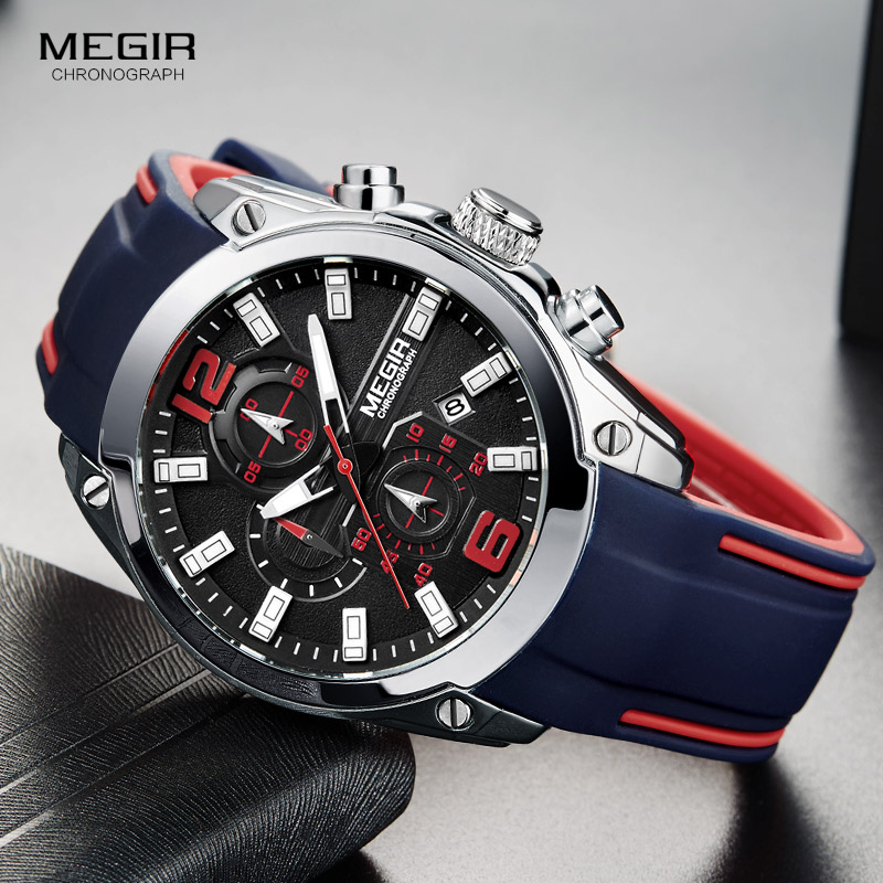 Megir Men's Chronograph Analog - Silicone Sport Band 评论和价格