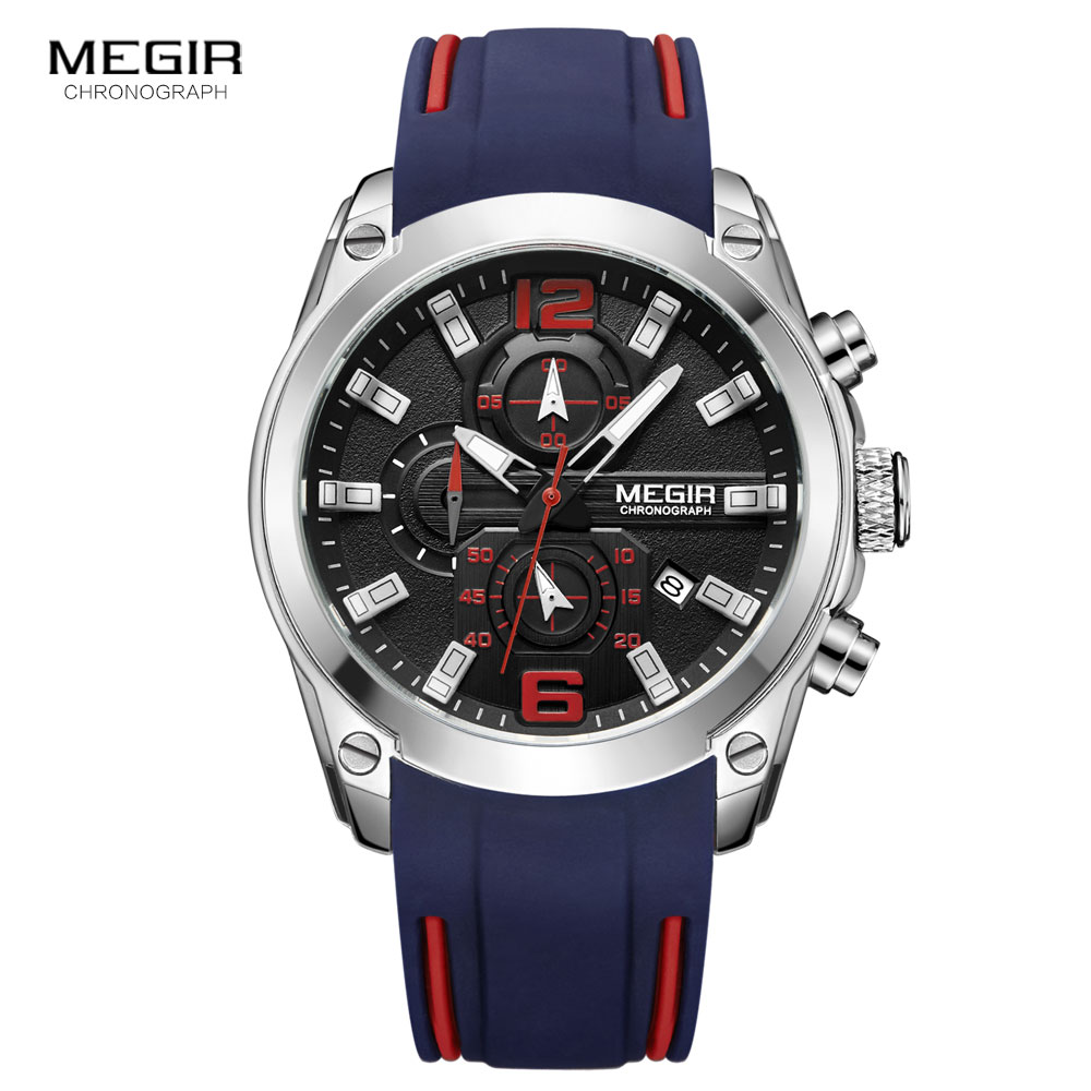Megir Men's Chronograph Analog - Silicone Sport Band 评论和价格