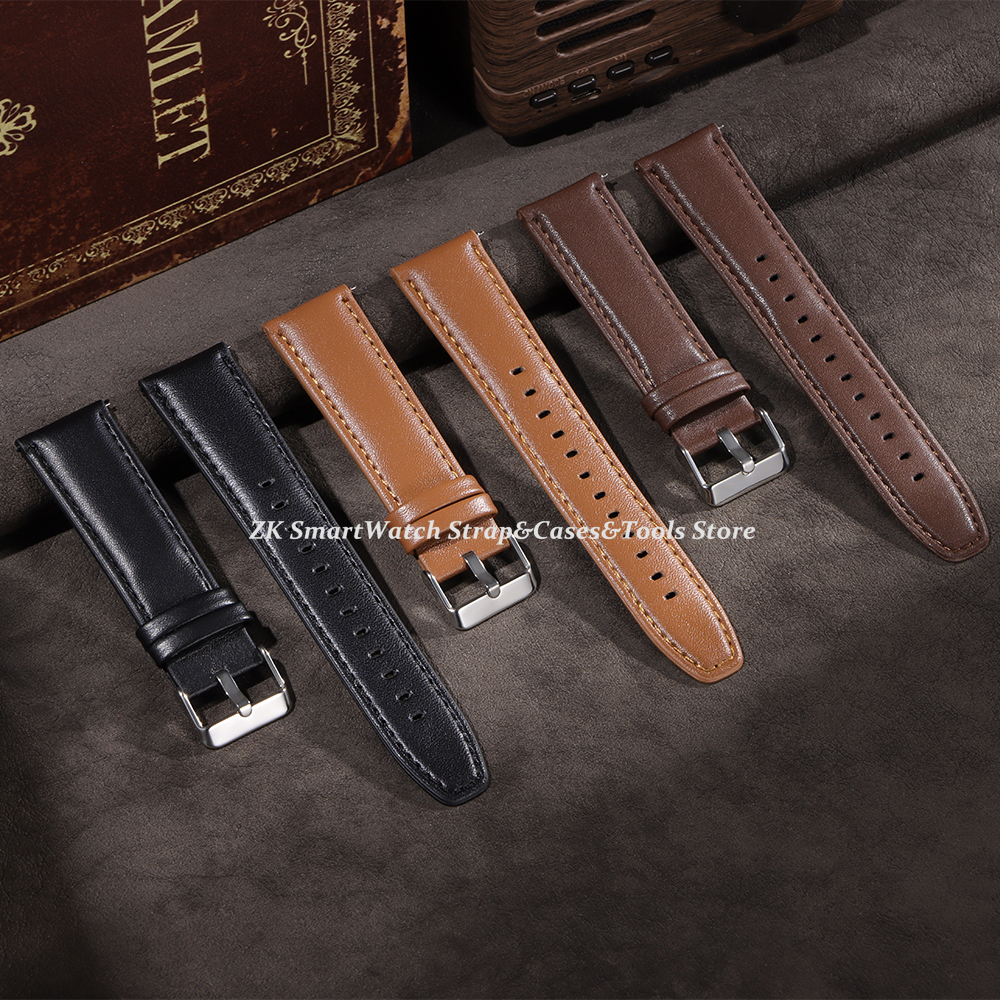Leather Watch Band 22mm for Om - Smartwatch Vintage Watches For Women 评论和价格