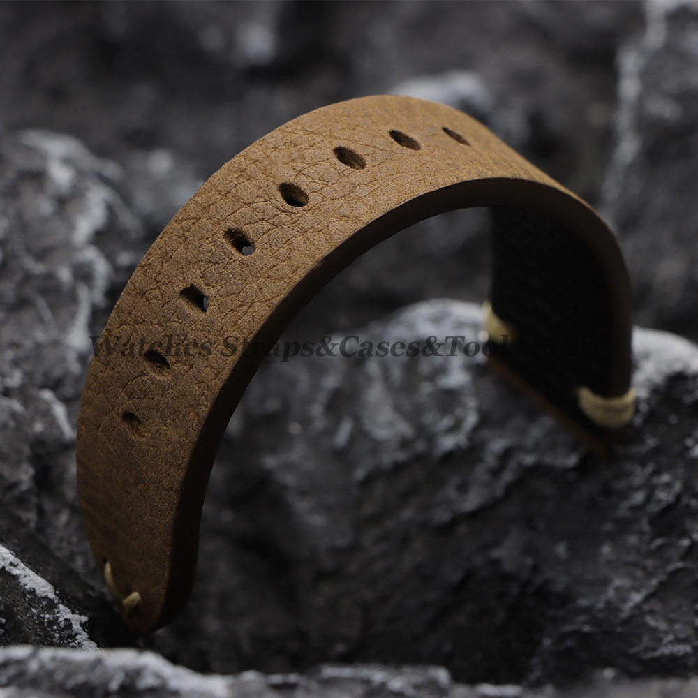 Genuine Cowhide Watch Strap 20 - Smartwatch Vintage Watches For Women 评论和价格