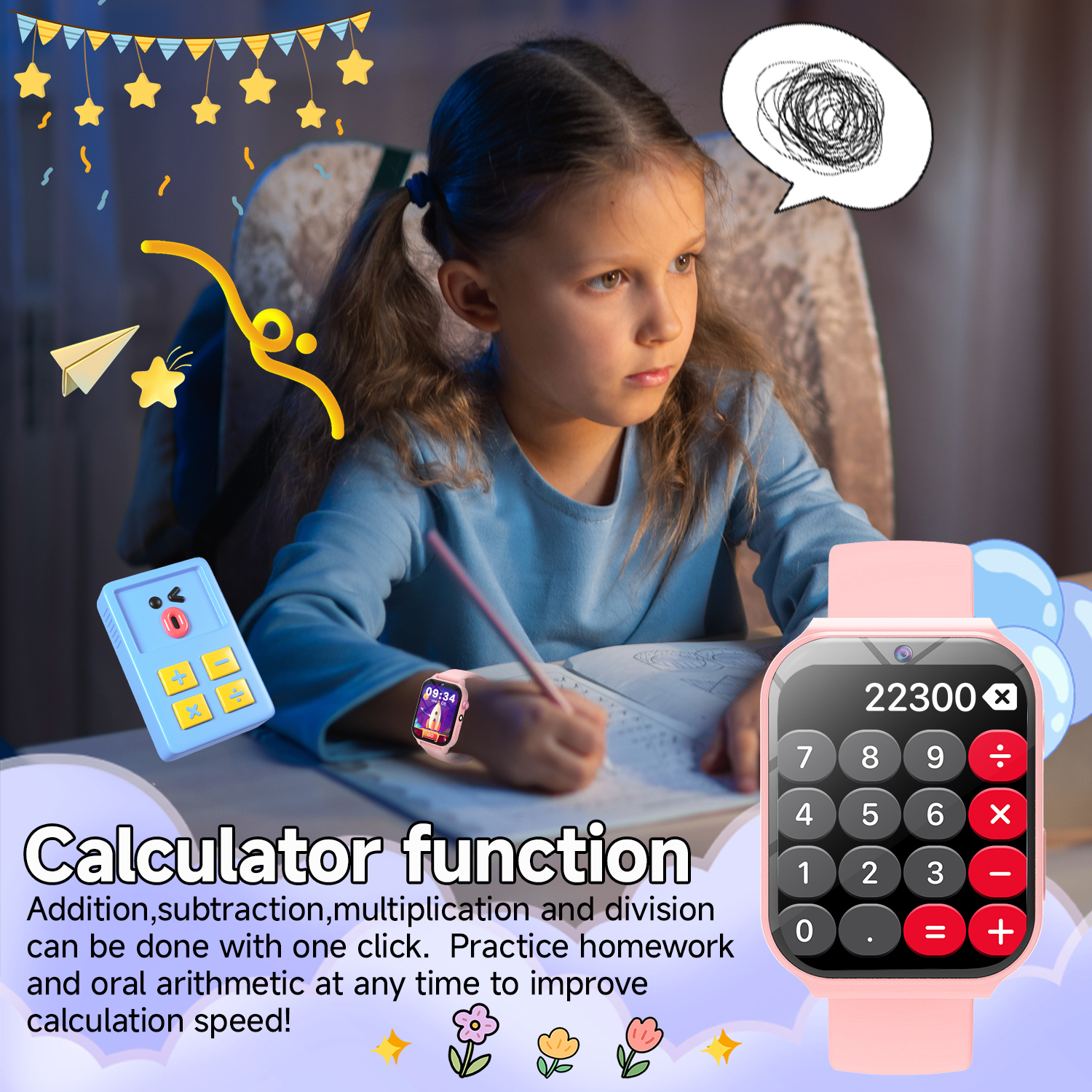 Study Partners for Kids HD Cam - Smartwatch Watches For Kid Boy With Alarm 评论和价格