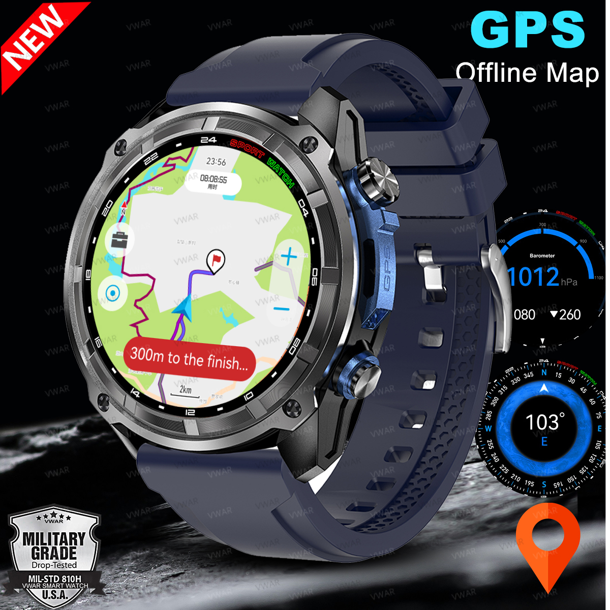 VWAR Offline Maps Smart Watch  - Watch Vs Smartwatch 评论和价格