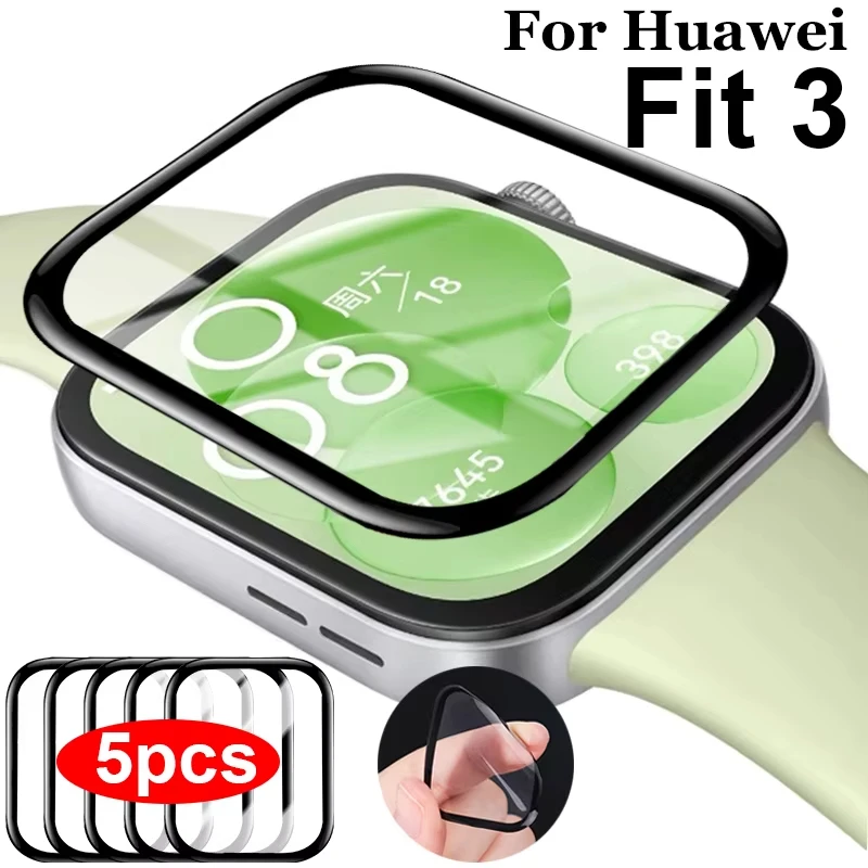 1-5Pcs 9D Curved Film For Huaw - Smartwatch Watch Huawei 评论和价格