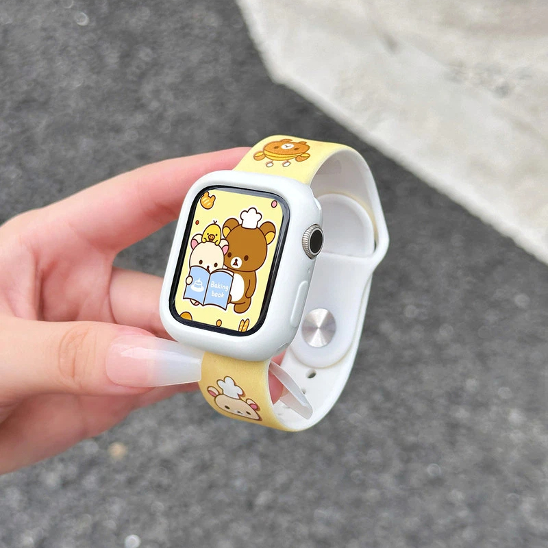 Cute Rilakkuma Print Silicone  - Silicone Sport Band 评论和价格