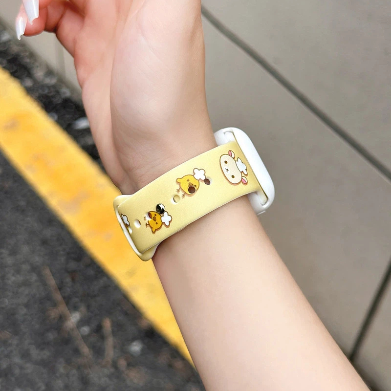 Cute Rilakkuma Print Silicone  - Silicone Sport Band 评论和价格
