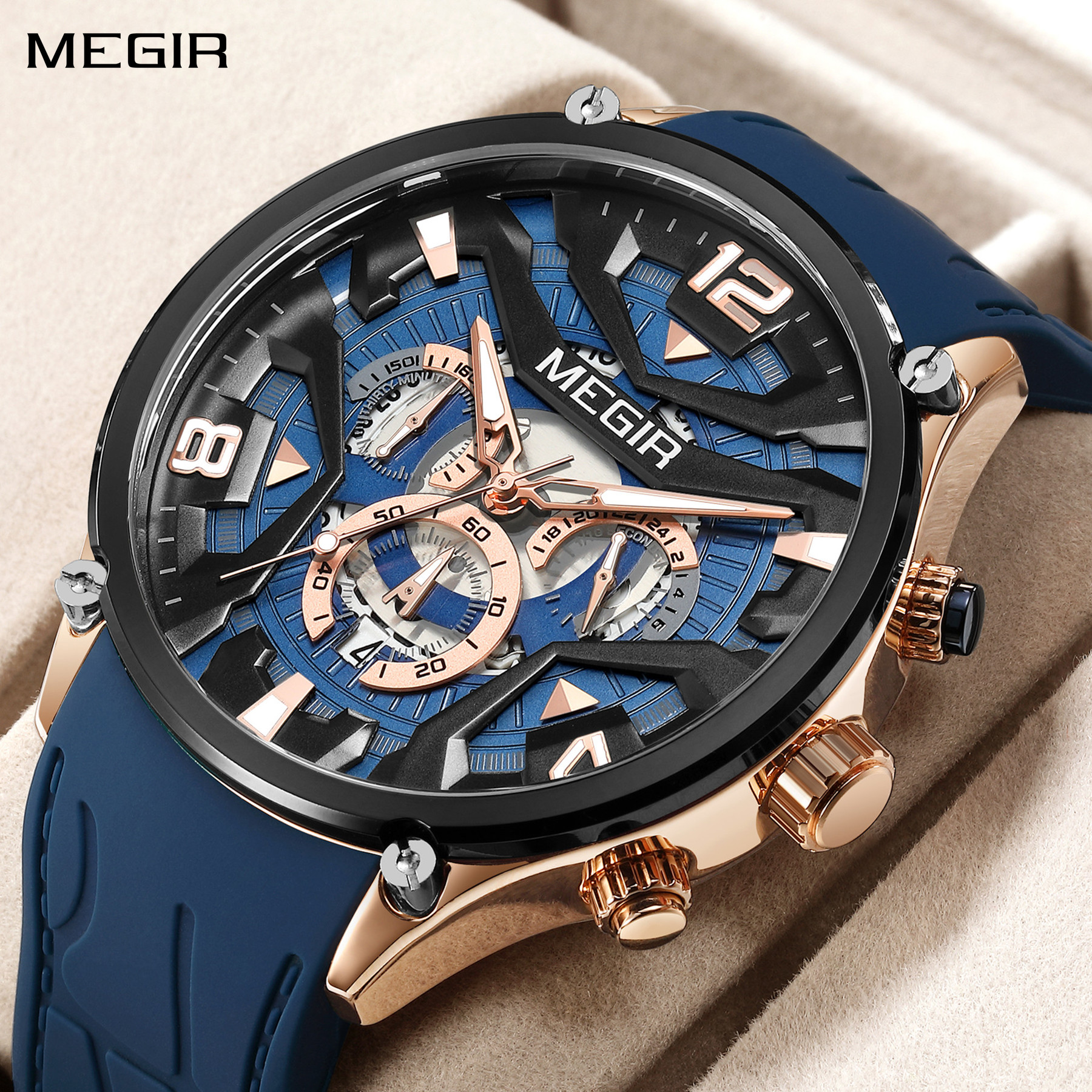 MEGIR Men's Sports Chronograph - Smartwatch Army Watches For Men 评论和价格