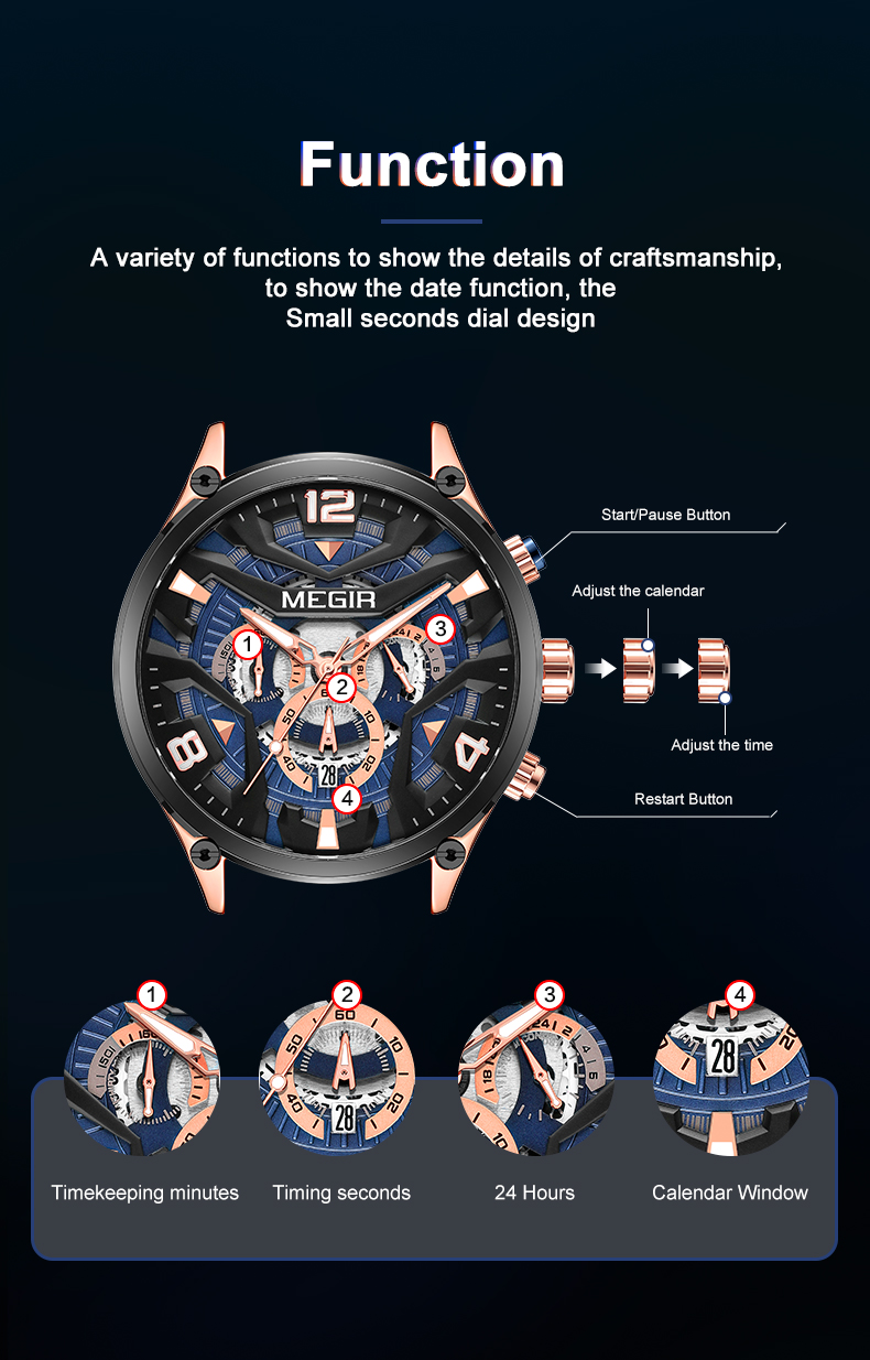 MEGIR Men's Sports Chronograph - Smartwatch Army Watches For Men 评论和价格