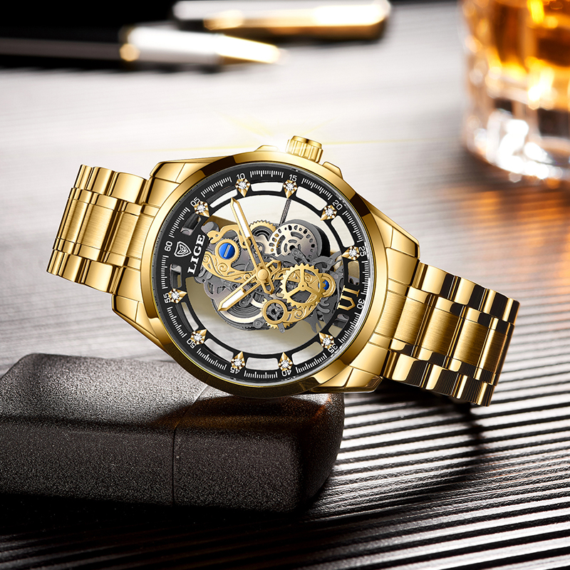 2026 LIGE Men Watch Skeleton A - Smartwatch Watches For Men Brands 评论和价格