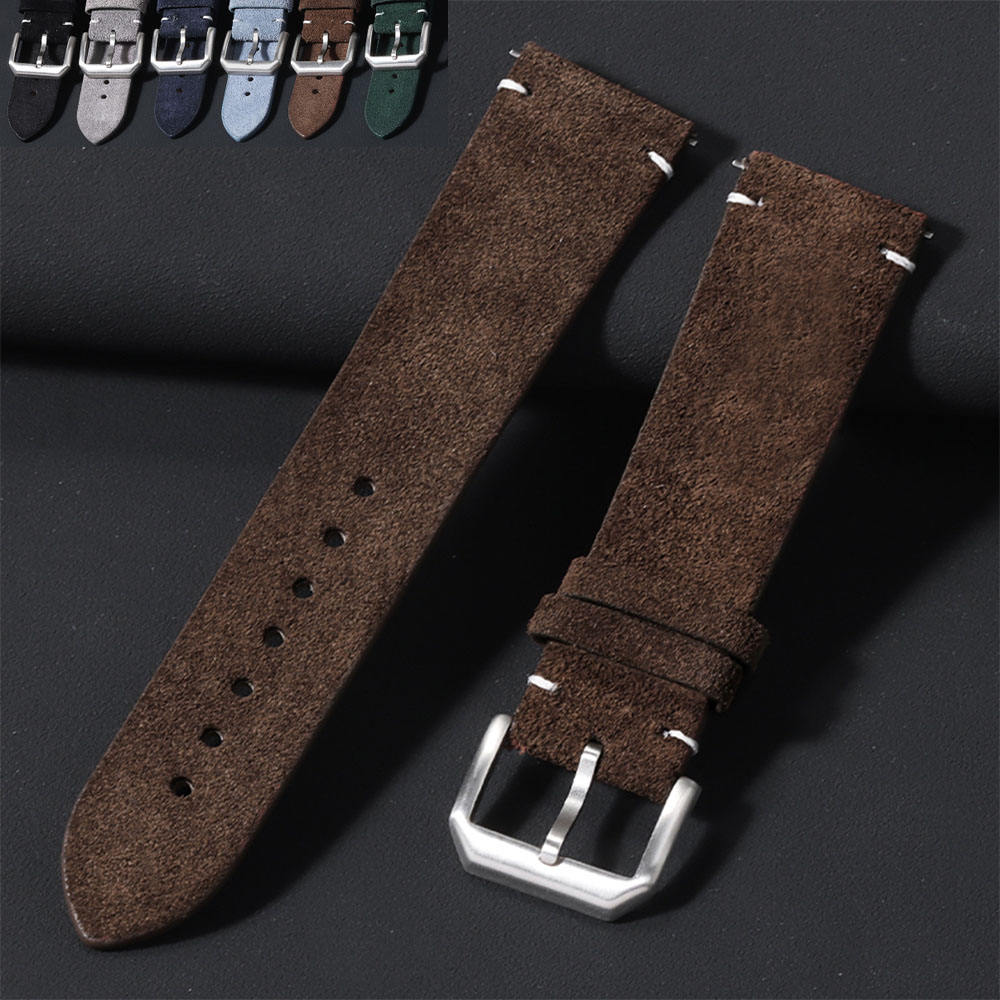 20mm 22mm Soft Suede Leather W - Smartwatch Vintage Watches For Women 评论和价格