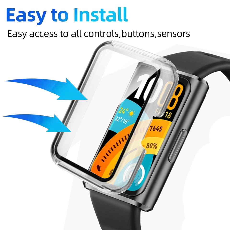 Tempered Glass+Case For Huawei - Smartwatch Watch Huawei 评论和价格