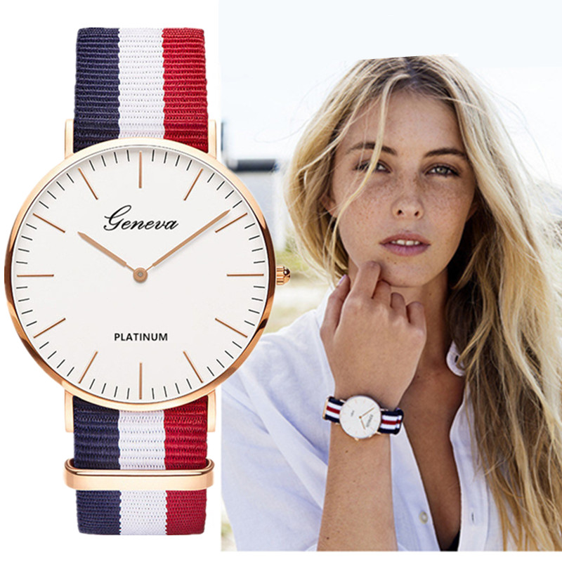 Classic Fashion Stripe Nylon B - Smartwatch Watches Brands For Women 评论和价格