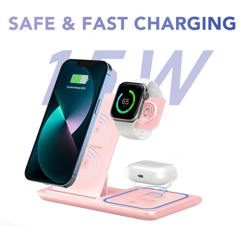 3-in-1 Foldable Wireless Charg - Watch 7 Smartwatch Iphone 评论和价格