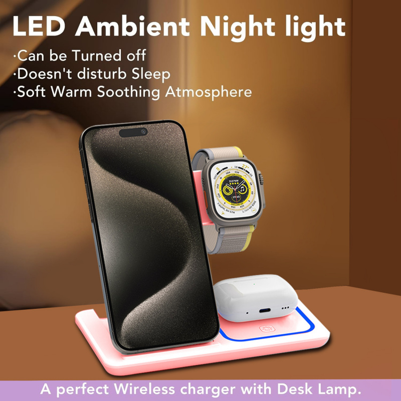 3-in-1 Foldable Wireless Charg - Watch 7 Smartwatch Iphone 评论和价格