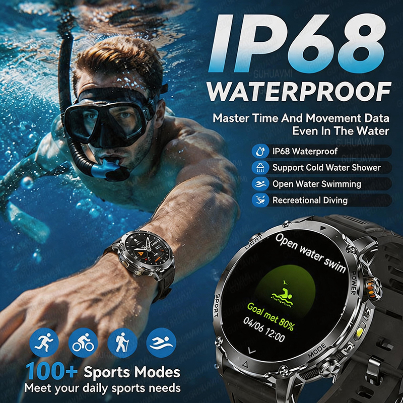 2026 New GPS Tracker 1400mAh S - Smartwatch Rugged Watches For Men 评论和价格