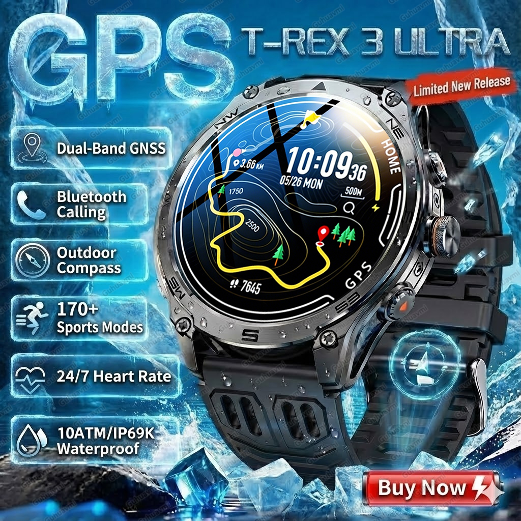 T-Rex 3 Military Grade 1000mAh - Smartwatch Rugged Watches For Men 评论和价格