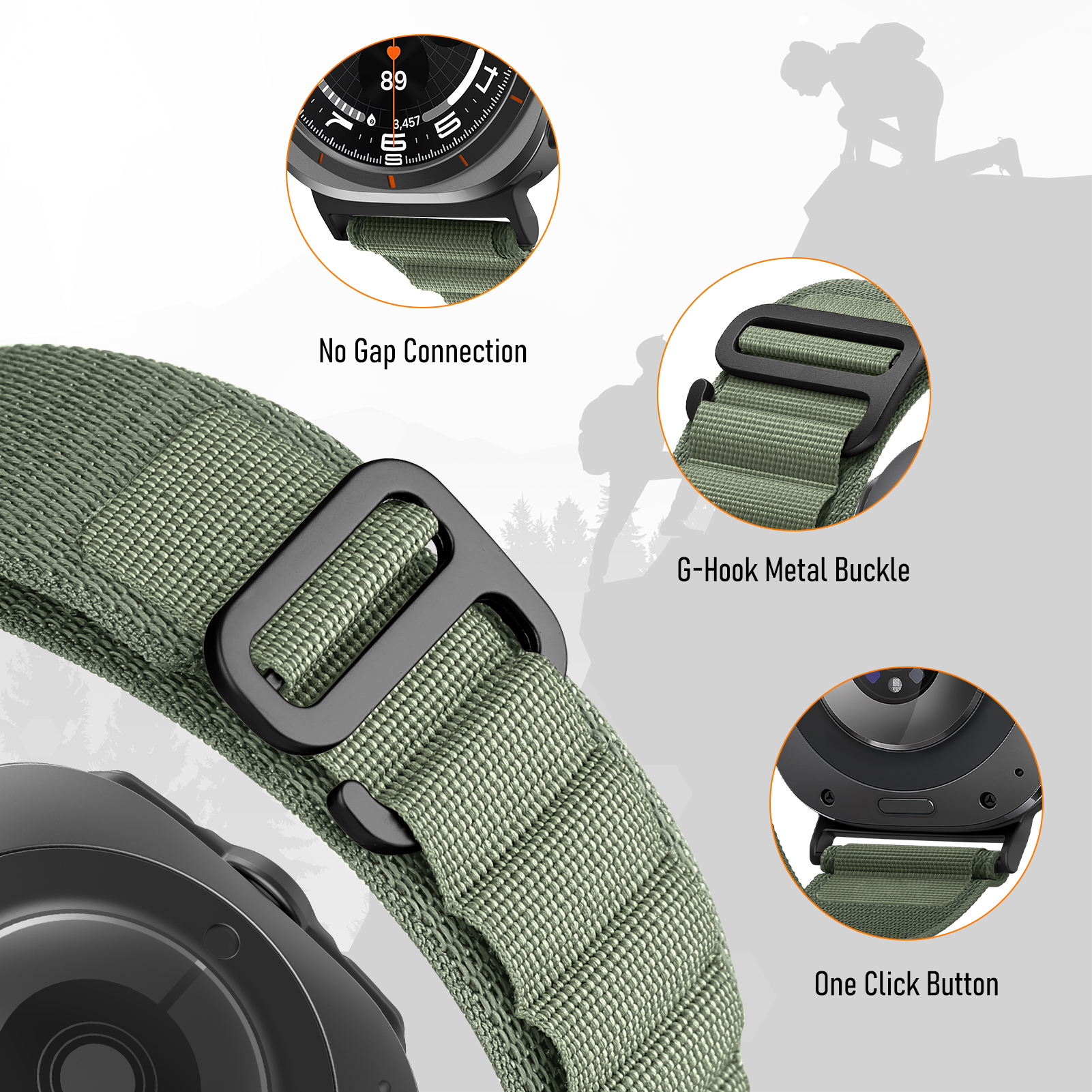For Galaxy Watch Ultra Strap 4 - Smartwatch Rugged Watches For Men 评论和价格