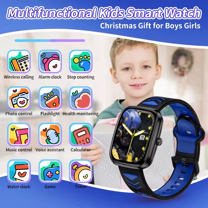 Children Boys Girls Present Sm - Smartwatch Watches For Kid Boy With Alarm 评论和价格