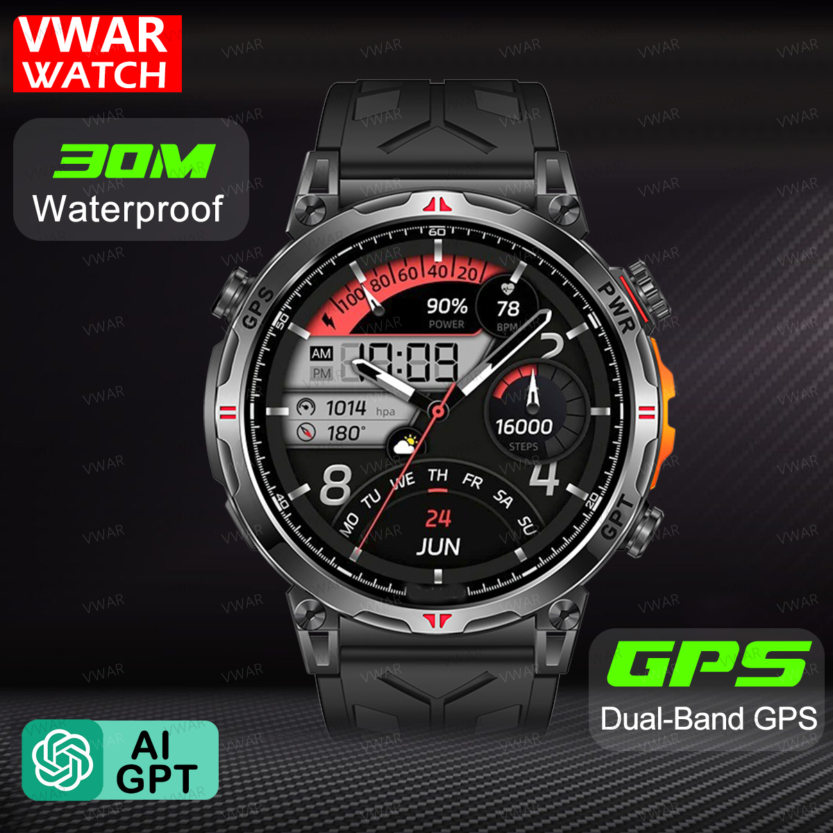 VWAR Air5 Ultra GPS Smartwatch - Watch Vs Smartwatch 评论和价格