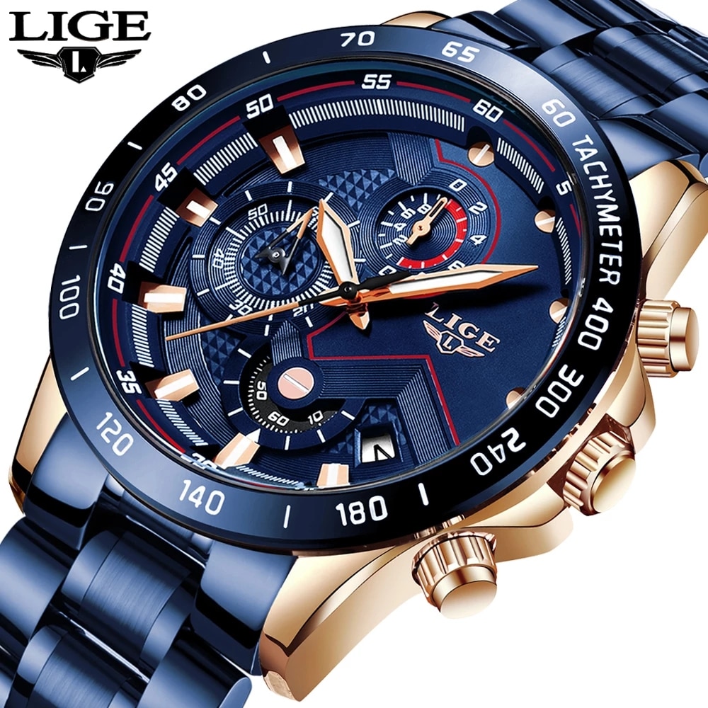 LIGE New Fashion Watches Men S - Smartwatch Watches For Men Brands 评论和价格