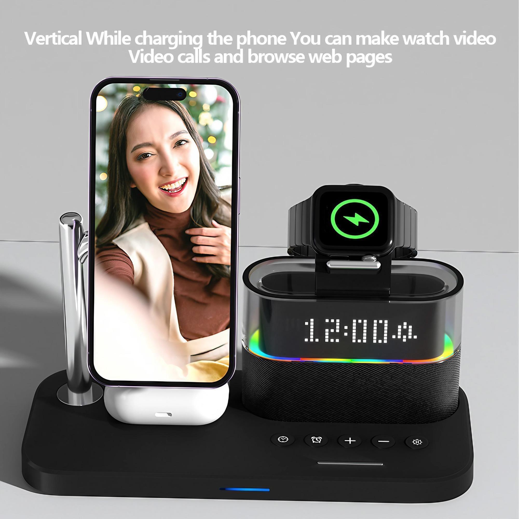 15W Fast Wireless Charger 3 in - Watch 7 Smartwatch Iphone 评论和价格