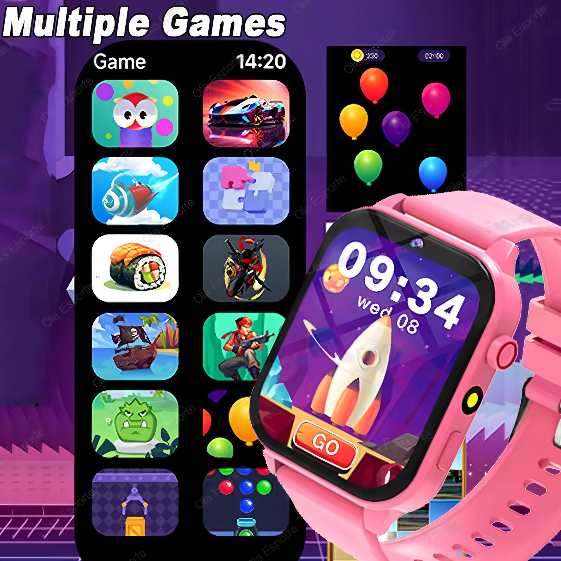 100+ Game SmartWatch Kid Child - Smartwatch Watches For Kid Boy With Alarm 评论和价格