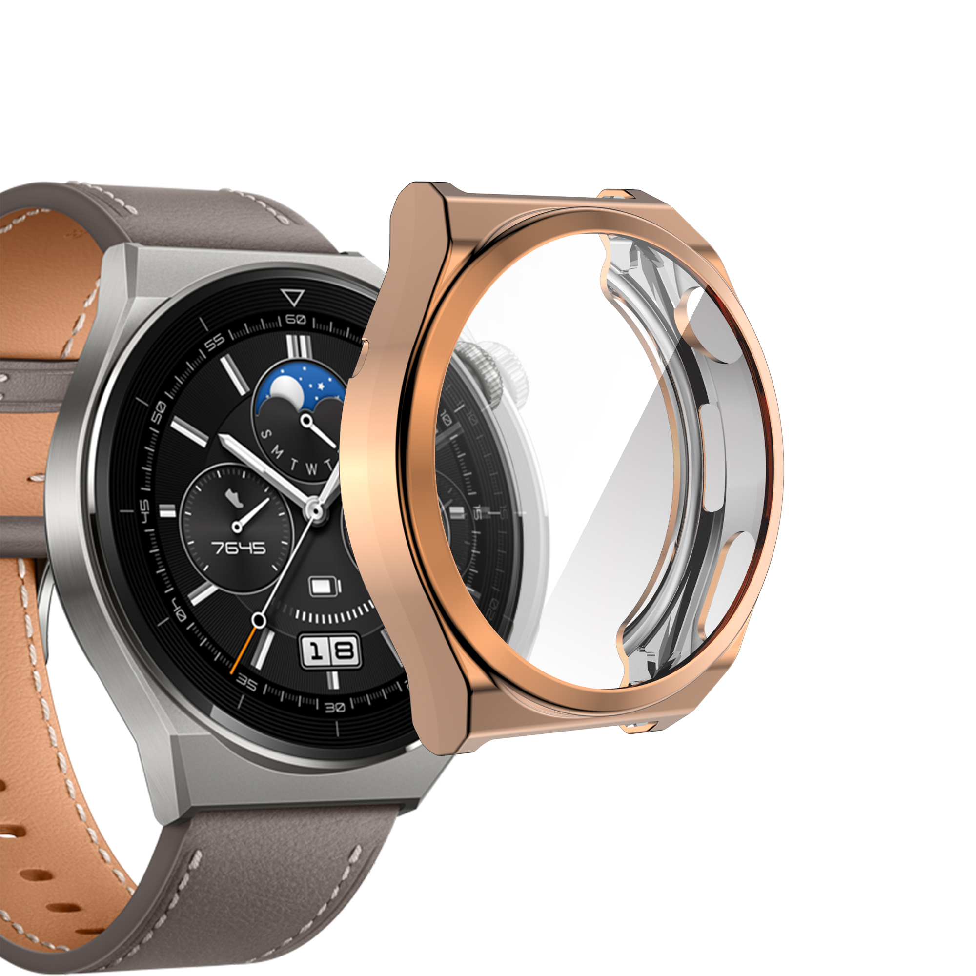 Plating Soft TPU Protective Co - Smartwatch Watch Huawei 评论和价格