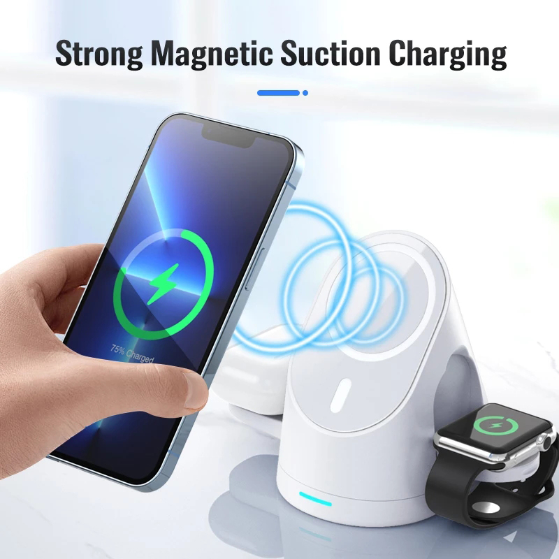 15W Magnetic 3 in 1 Fast Wirel - Watch 7 Smartwatch Iphone 评论和价格