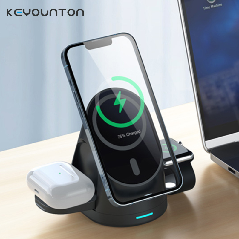 15W Magnetic 3 in 1 Fast Wirel - Watch 7 Smartwatch Iphone 评论和价格