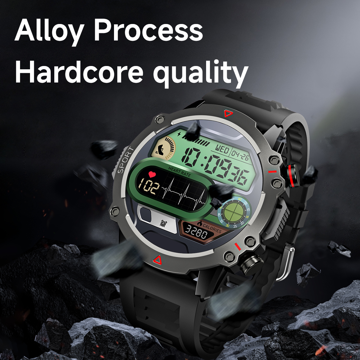 AMOLED SmartWatch Rugged Milit - Smartwatch Rugged Watches For Men 评论和价格