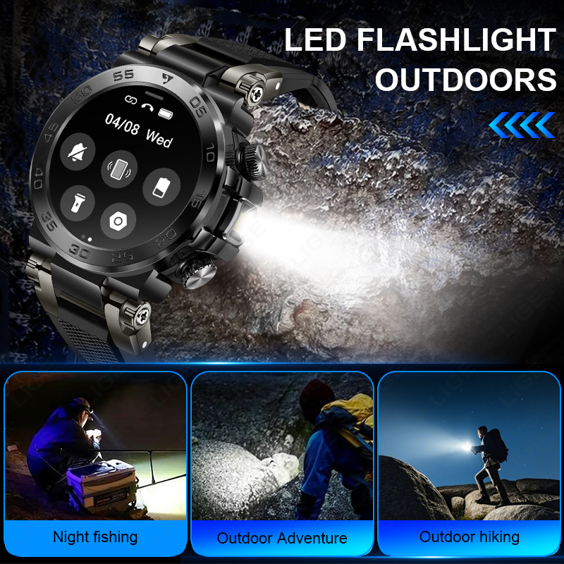 LIGE Rugged Military Smart Wat - Smartwatch Rugged Watches For Men 评论和价格