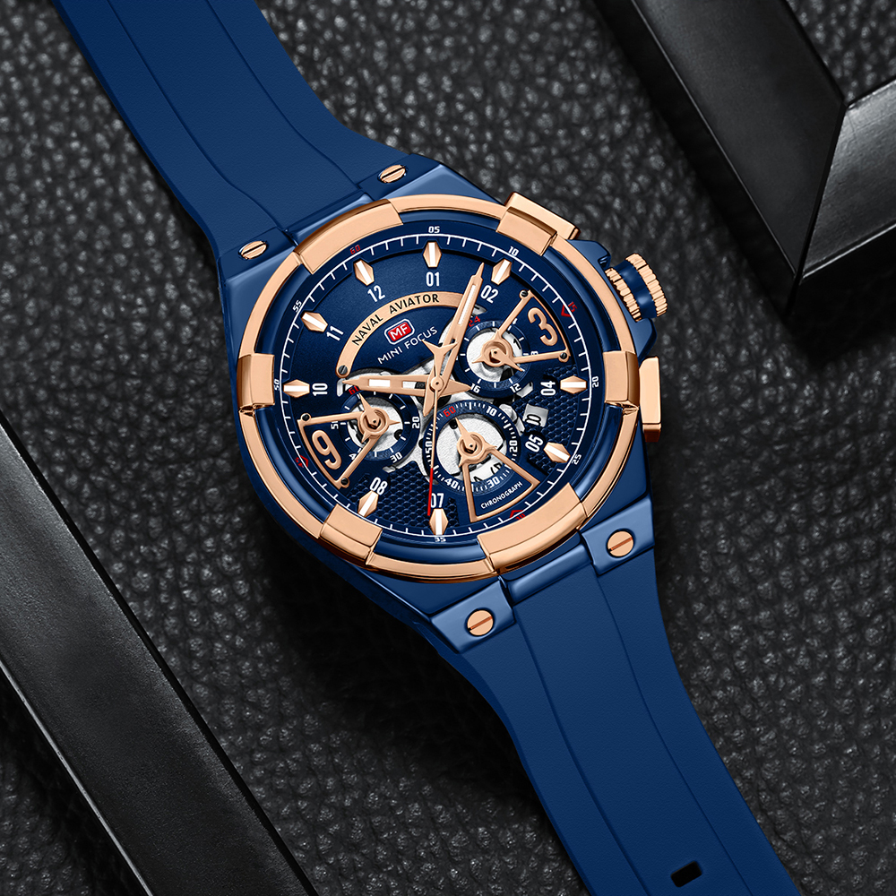 MINI FOCUS Mens Watches Brand  - Silicone Sport Band 评论和价格