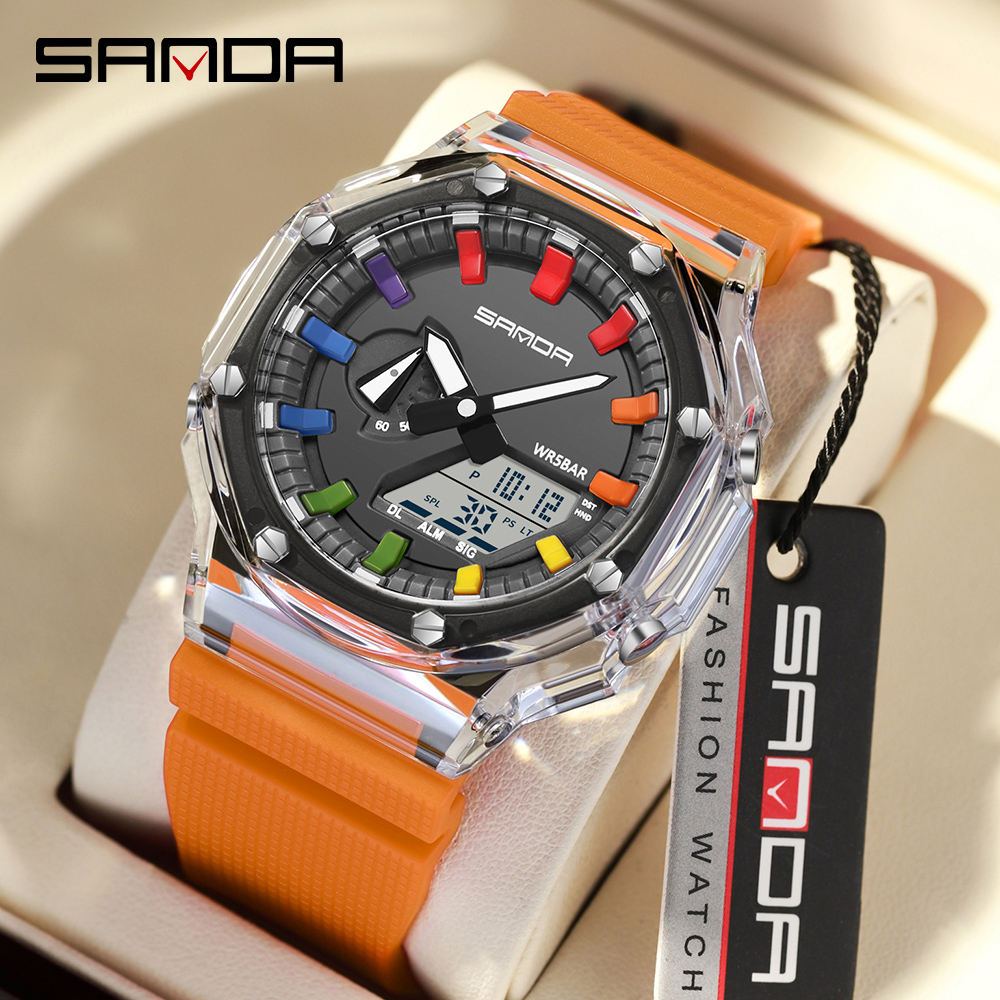 SANDA 3341Digital LED Watch Me - Smartwatch Army Watches For Men 评论和价格