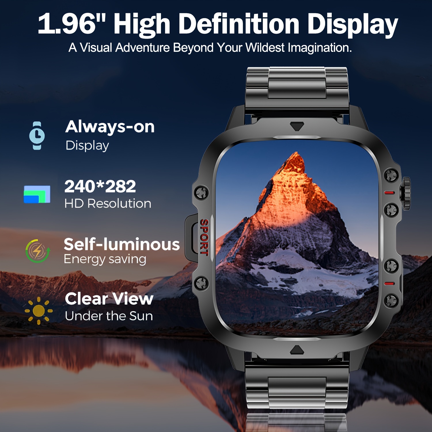 Rugged Military SmartWatch Men - Smartwatch Rugged Watches For Men 评论和价格
