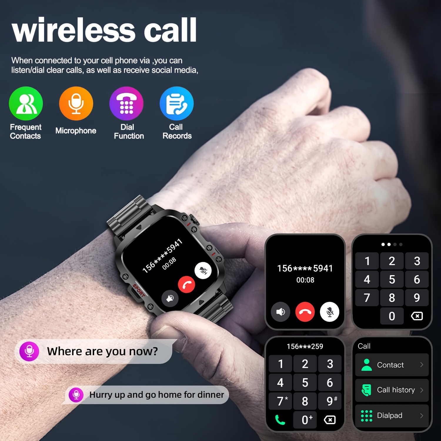 Rugged Military SmartWatch Men - Smartwatch Rugged Watches For Men 评论和价格