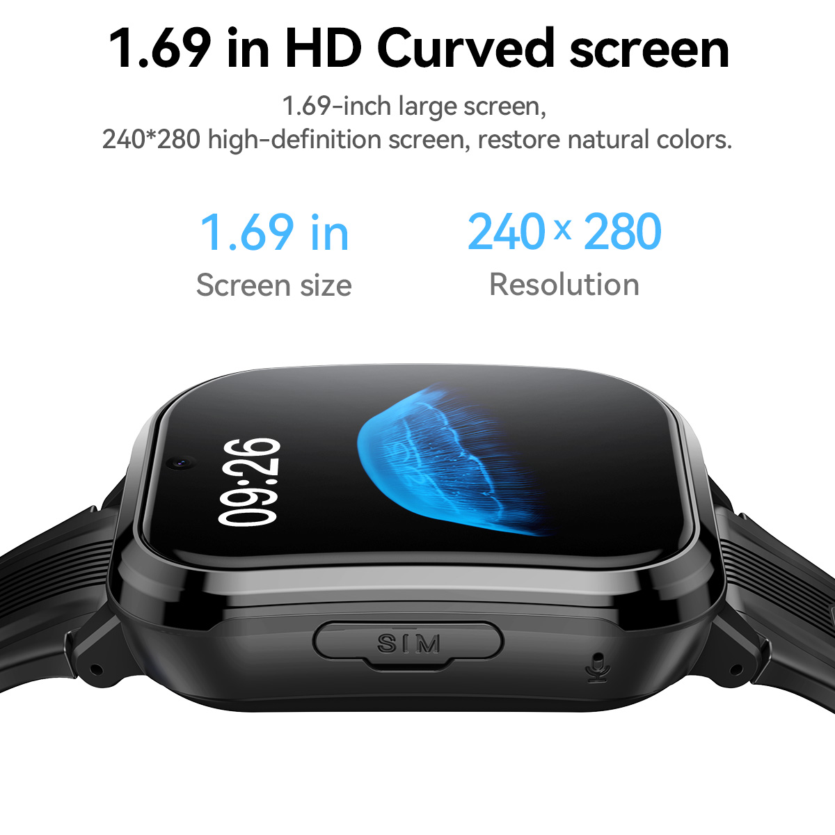 HOCO Y108 1.69inch HD LCD Curv - Smartwatch Watches For Kid Boy With Alarm 评论和价格